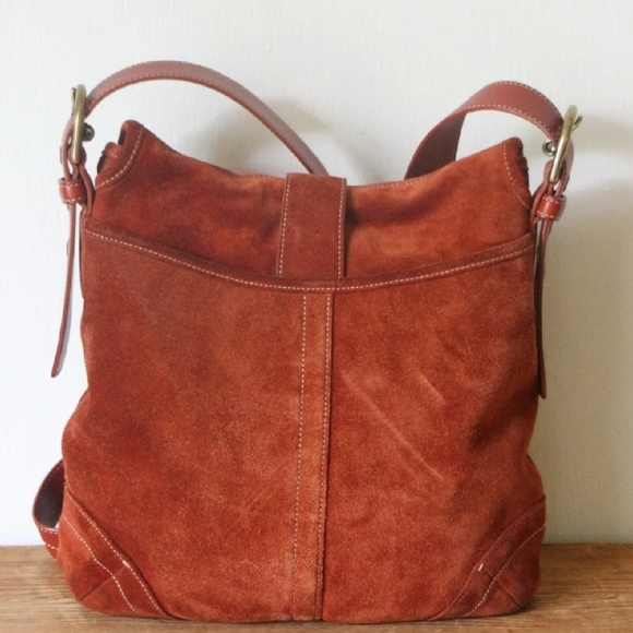SOLD - Vintage COACH "Soho" Suede Burnt Orange Bag  No.G3S-9482  - SOLD - Picture 3 of 14